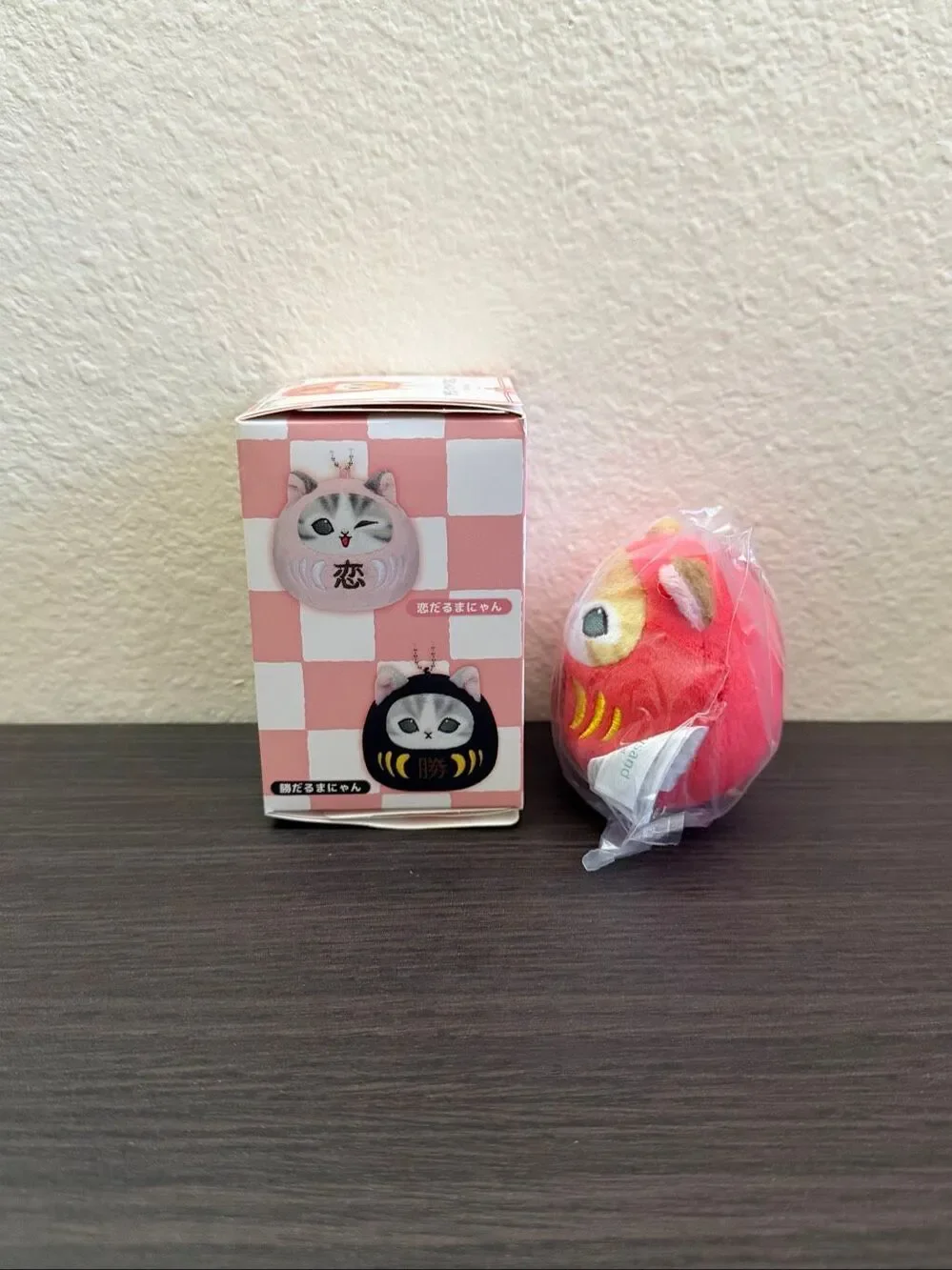 Mofusand Daruma Cat Blind Box Plush Keychain - Red